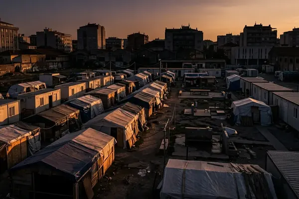 Timeline of A Refugee Camp in the Heart of the City